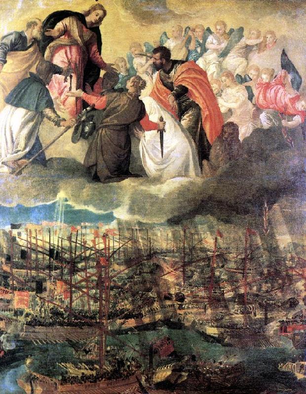 VERONESE (Paolo Caliari) Battle of Lepanto er Sweden oil painting art